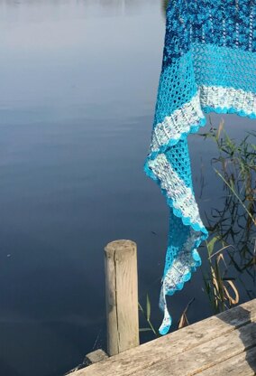 Penny Lane Blue Sky Shawl