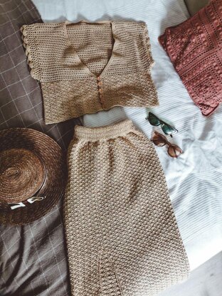 Gagra Resort long cotton skirt crochet pattern