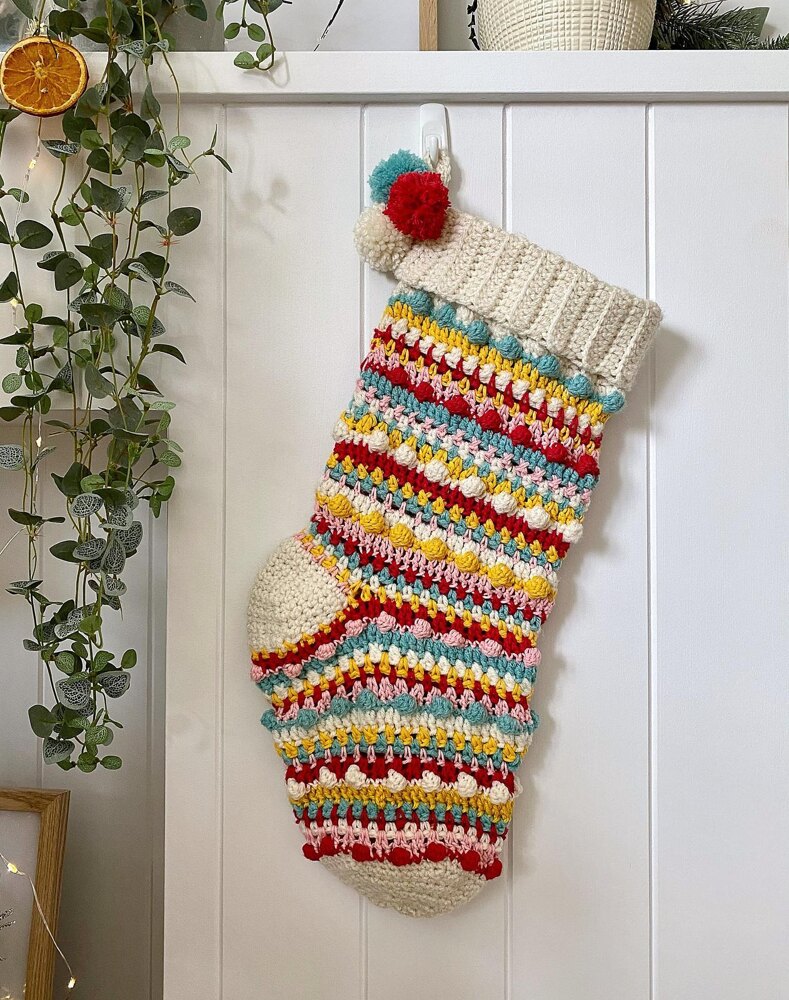 Christmas Stocking with Gold Lion on Cuff