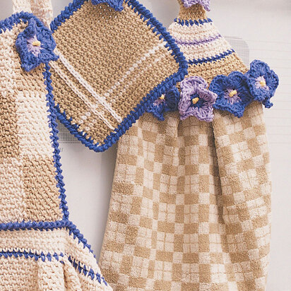 Towel Topper & Pot Holder in Bernat Handicrafter Cotton Solids