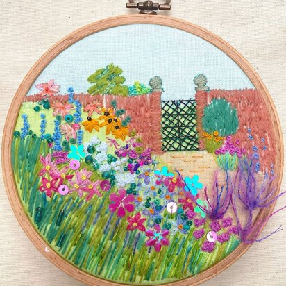 Rowandean Herbaceous Border Embroidery Kit