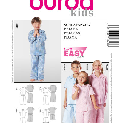 Burda B9747 Pyjamas Sewing Pattern