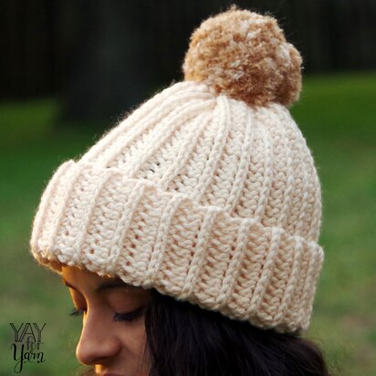 Knit-Look Crochet Hat