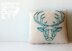 Origami Stag Head Throw Pillow (2016012)