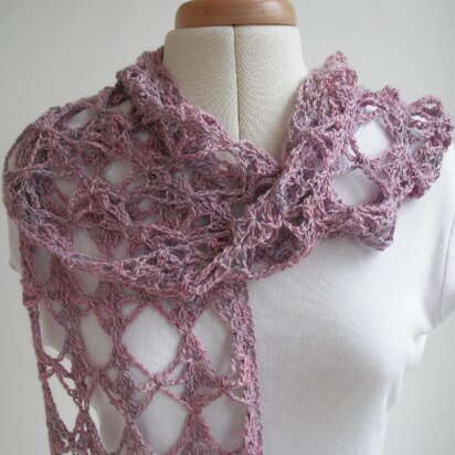 Wisteria crochet scarf