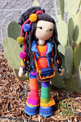 Crochet Doll Pattern, Amigurumi doll pattern, Large doll, 21"/53cm, Ivy