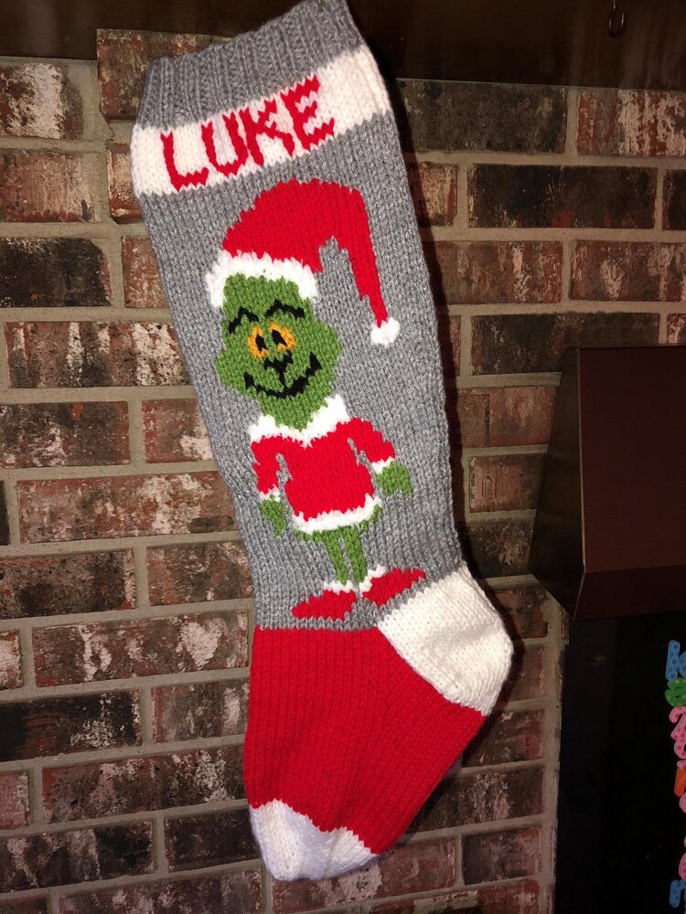 The Grinch Christmas stocking  Cross stitch christmas stockings,  Needlework christmas, Christmas cross stitch