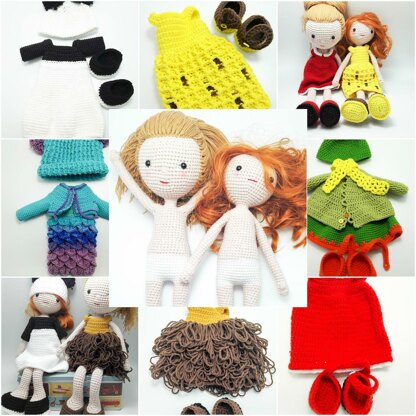 Dress Me Up doll and 6 outfits