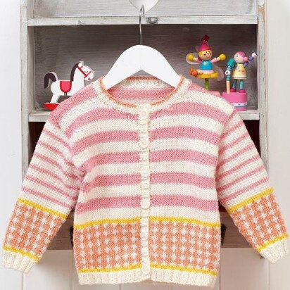 Child s Stripe and Fair Isle Cardigan