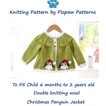 Christmas Penguin Jacket/Cardigan (16) - knitting pattern