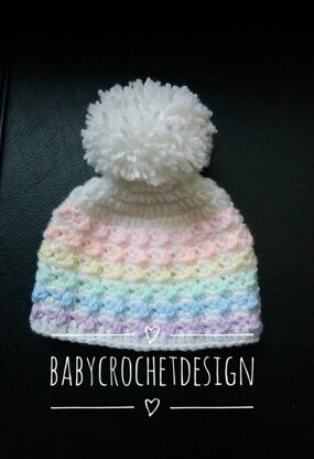 Rainbow Bobble Hat