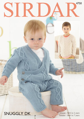 Onesie and Sweater in Sirdar Snuggly DK - 4750 - Downloadable PDF