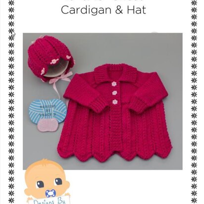 Lyra baby matinee coat knitting pattern 0-3mths & 3-6mths