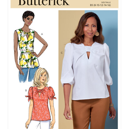 Butterick Misses' Tunic with Sash and Top B6876 - Sewing Pattern