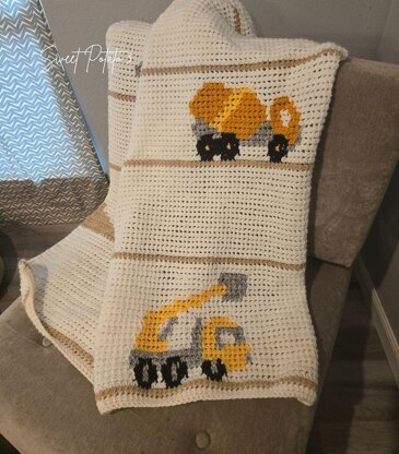Construction Truck Baby Blanket