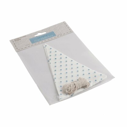 Groves Trim Collection Make-Your-Own Bunting Kit: White with Blue Spot Embroidery Kit