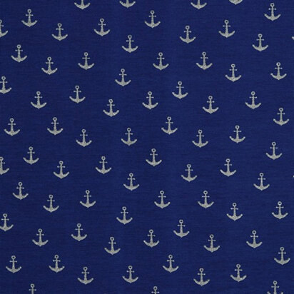 Poppy Fabrics - Glitter Anchor Jersey