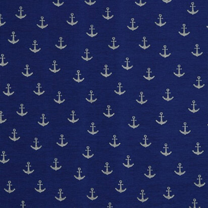 Poppy Fabrics - Glitter Anchor Jersey
