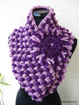 Chunky Cowl Scarf Lavender Shadow