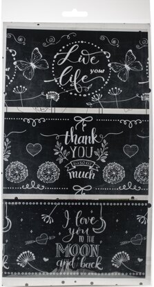 Studio Light Shrink Sleeves 12.5"X3.5" 3/Pkg - Chalk, 3 Designs/1 Each