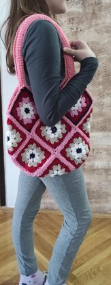 Square granny purse hand bag