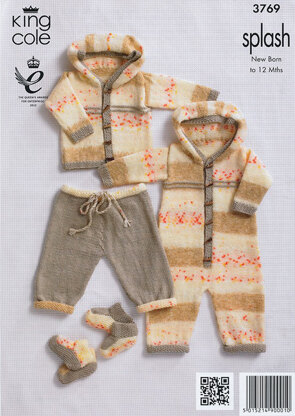 Baby Set in King Cole Splash DK and King Cole Big Value Baby DK - 3769