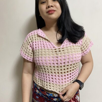 Messy mesh top vest crochet pattern