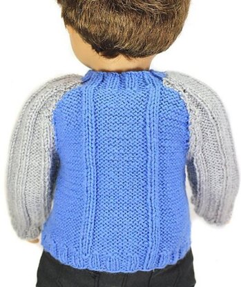 Saddle Sleeve Cardigan - 18" Dolls