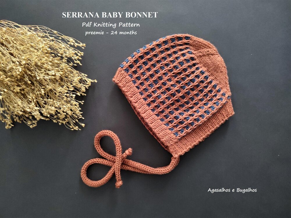 Serrana Baby Bonnet Preemie 24 months LoveCrafts