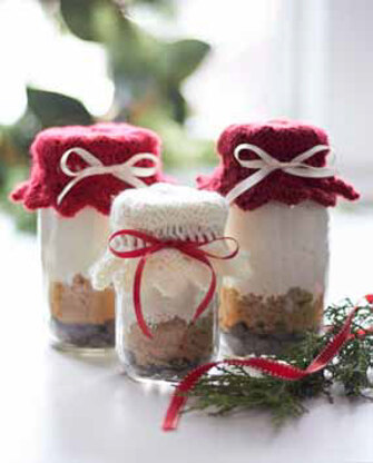 Gift Jar Toppers in Caron Simply Soft - Downloadable PDF