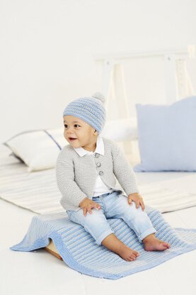 Cardigan, Blanket & Hat in Stylecraft Bambino DK - 9530 - Downloadable PDF