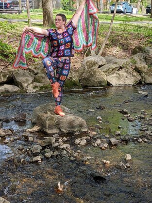 Cosmic Drip Shawl