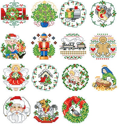 Lotsa Christmas Ornaments, Set 1 - PDF