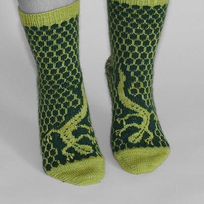 14 sock designs, Patterns in English