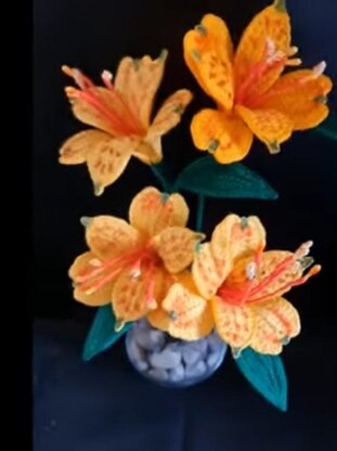 Crochet Alstroemeria flower