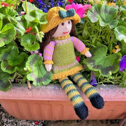 Tulip Rag Doll Knitting Pattern - Toy Knitting Pattern