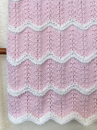 Cheyenne Baby Blanket in bulky weight yarn