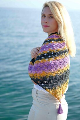 Jola Crochet Shawl in Knit One Crochet Too Ty-Dy Cotton - 2450 - Downloadable PDF