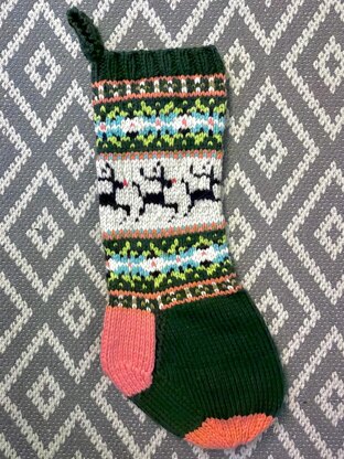 Reindeer Christmas Stocking