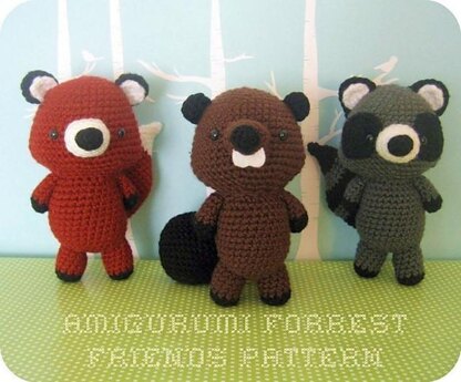 Forrest Friends Amigurumi Crochet Pattern Set