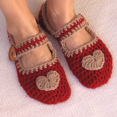 Mary Jane crochet slippers