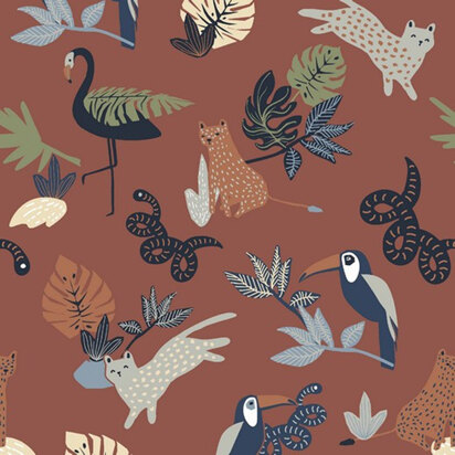 Poppy Fabrics - Safari Animals Jersey