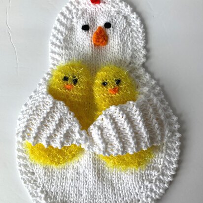 Mama Hen Dishcloth with Baby Chick Scrubbies