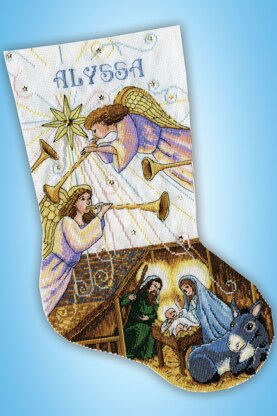 Design Works Herald Angels Stocking Counted Cross Stitch Kit