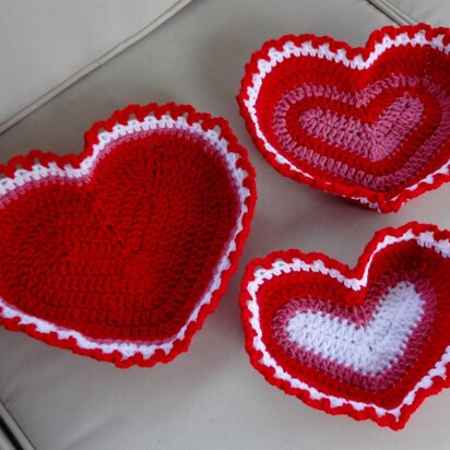 Heart Shaped Baskets Trio