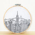 Embroidery and Sage Top of the Rock NYC Embroidery Kit - 8 1/4in W x 8 1/4in L x 3/8in D