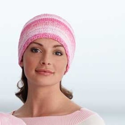 Knit Chemo Cap in Bernat Handicrafter Cotton Solids - Downloadable PDF