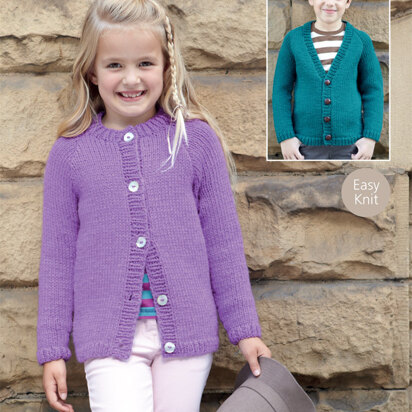 Cardigans in Hayfield Chunky with Wool - 2415 - Downloadable PDF