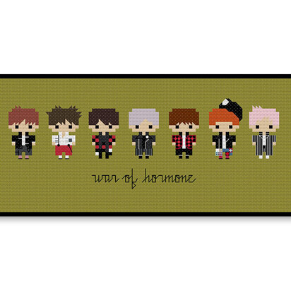 BTS War of Hormone Bite Size - PDF Cross Stitch Pattern