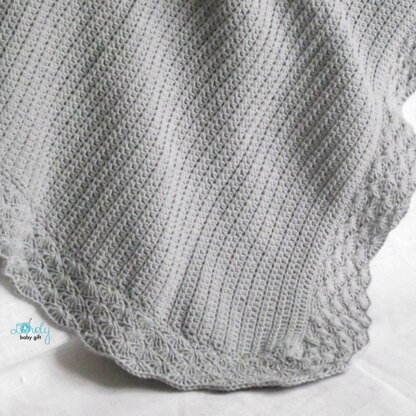 Grey baby blanket online crochet